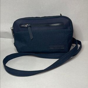 Travelon Blue Belt Bag with Adjustable Strap and Durable Fabric-a